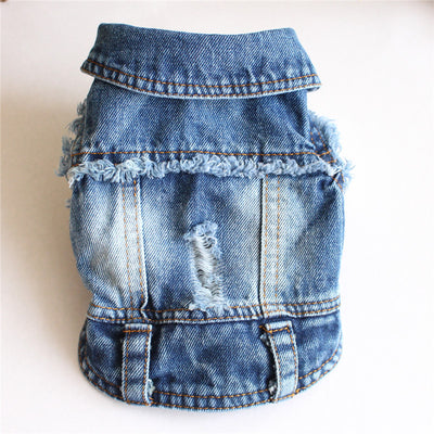 Ropa para Mascotas Denim con Flecos Rotos - Image 3