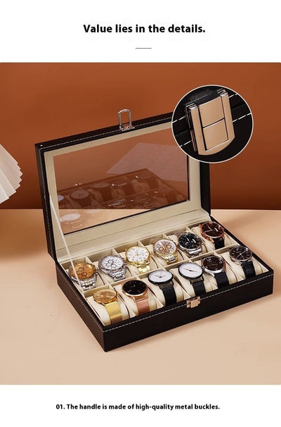 Caja Organizadora de Cuero para Relojes de Lujo - Image 15