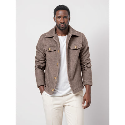 Abrigo de Lana para Hombre Elegante Botón Simple Diseño Liso - Image 14