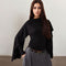 Blusa Elegante con Capa para Mujer - Estilo Premium Oscuro