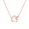 Fashion S925 Plateado Mobius Ring Zircon Necklace Rose Dorado
