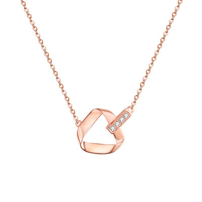 Collar Anillo Móbius de Plata S925 con Circonita - Image 3
