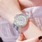 Reloj de Cuarzo de Acero Inoxidable con Diamantes y Tres Subdiales