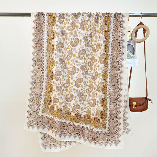 Pañuelo Foulard de Seda Premium con Protección Solar - Diseño Clásico Versátil - Image 11