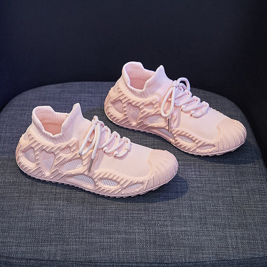 Tenis Deportivos Mujer Fly Knit con Suela Gruesa - Image 16