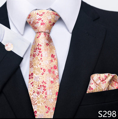 Conjunto Completo de Accesorios Ejecutivos: Corbata, Pañuelo y Gemelos Formales - Image 41
