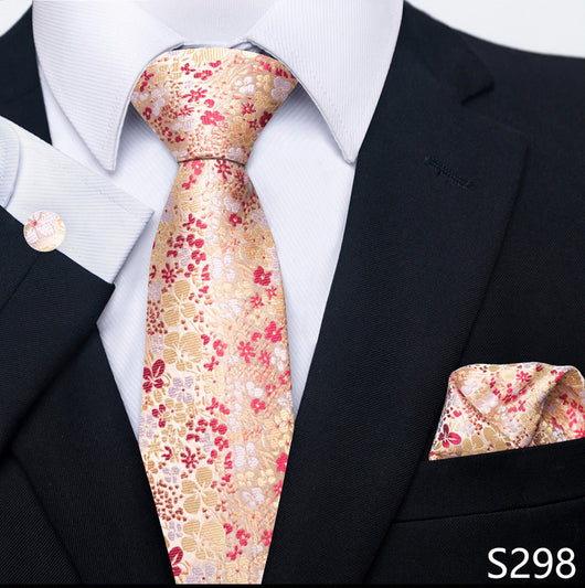 Conjunto Completo de Accesorios Ejecutivos: Corbata, Pañuelo y Gemelos Formales - Image 41