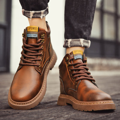 Botas Martin de Cuero Retro Estilo Británico - Hombre - Image 4