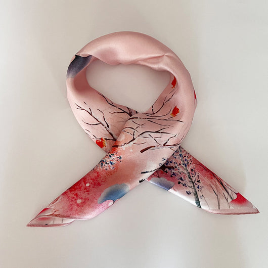 Pañuelo de Seda Cuadrado para Mujer - Diseño Estampado Versátil Primavera Verano - Image 4
