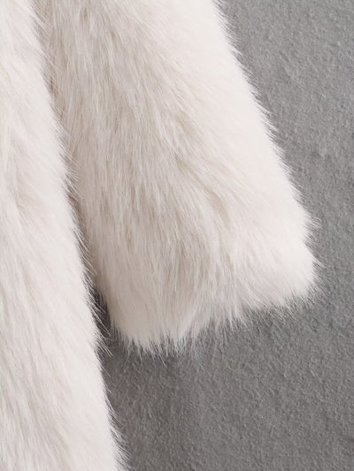 Abrigo de Pelaje Suelto Largo Elegante para Mujer - Image 17
