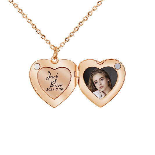 Collar Grande de Corazón Amor Minimalista Europeo Americano para Mujer