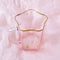 Vaso de Cristal Borosilicato con Borde Dorado Estrella Italiana