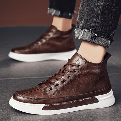 Botas Casuales de Cuero Marrón para Hombre - Estilo Versátil - Image 17