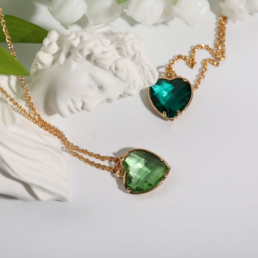 Collar de Cobre con Circón Colorido y Elemento de Amor - Image 6