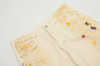 Pantalones Retro con Diseño Splatter Pintado a Mano - Image 12
