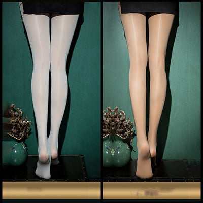 Medias Brillantes Ultrafinas con Bragueta Dorada - Estilo Elegante y Sensual - Image 48