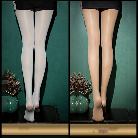 Medias Brillantes Ultrafinas con Bragueta Dorada - Estilo Elegante y Sensual - Image 48