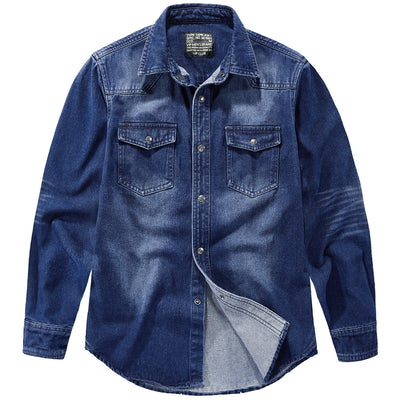 Camisa Denim Slim Fit de Manga Larga para Hombre - Image 8