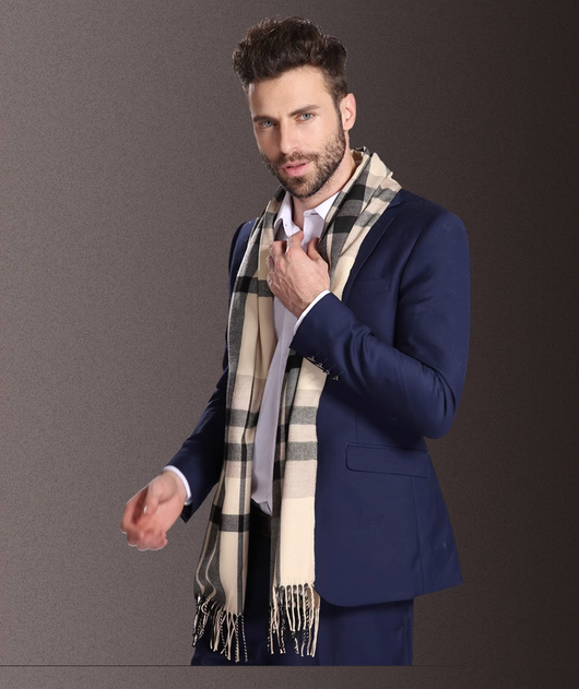 Bufanda Escocesa para Hombre Invierno Cálida Estilo Europa - Image 55