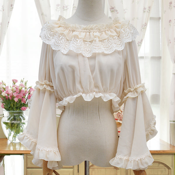 Blusa Base de Cuello Redondo con Mangas Cortas para Vestido JSK