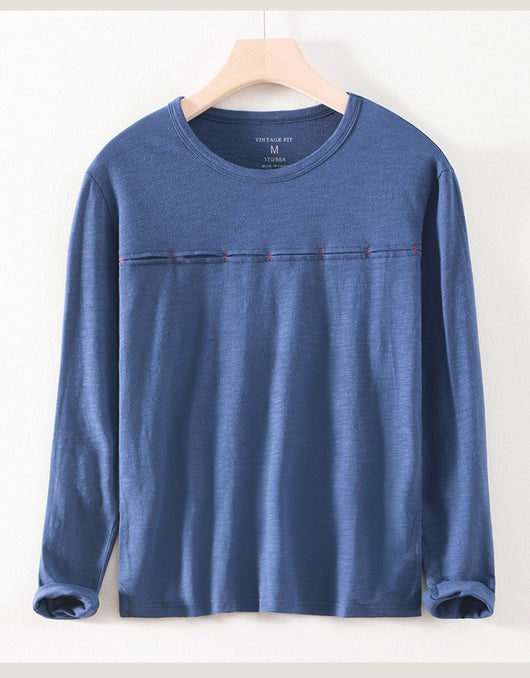Camiseta Hombre Cuello Redondo Bambú-Algodón Estilo Japonés - Image 16