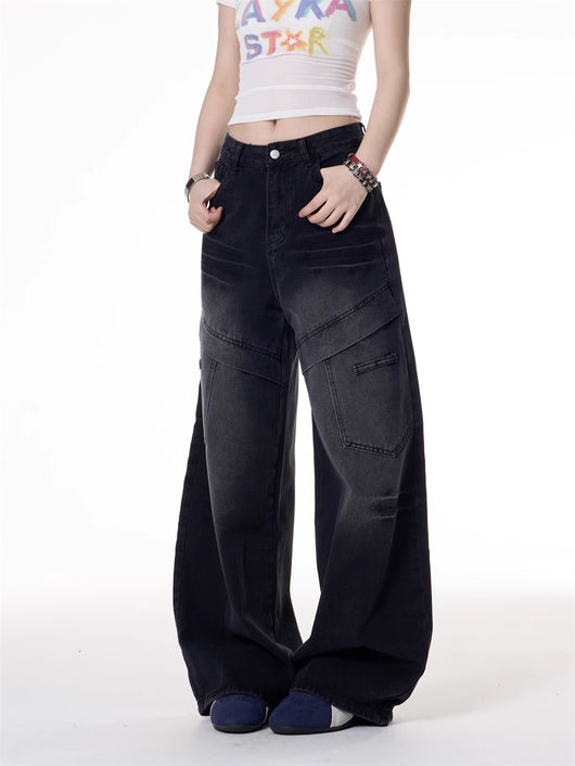 Jeans Deconstructivos Estilo Hot Girl Retro Americano con Múltiples Bolsillos - Image 6