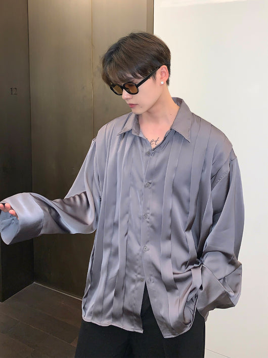 Camisa de Solapa con Textura Plisada Compacta - Image 15