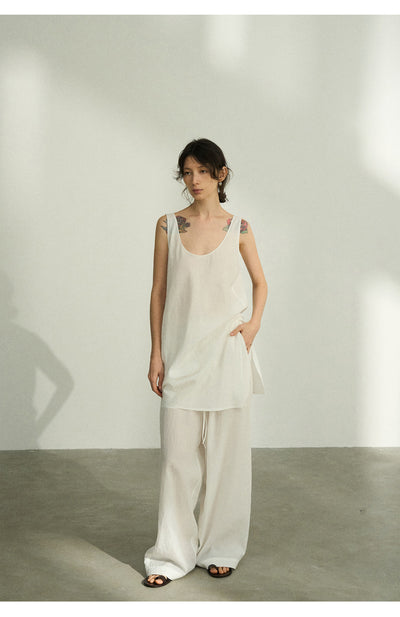 Pantalones Casuales Tencel Efecto Piedra con Cintura Elástica - Image 28