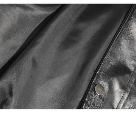 Chaqueta de Plumón Blanco Estilo Americano con Detalles de Cuero PU - Image 50