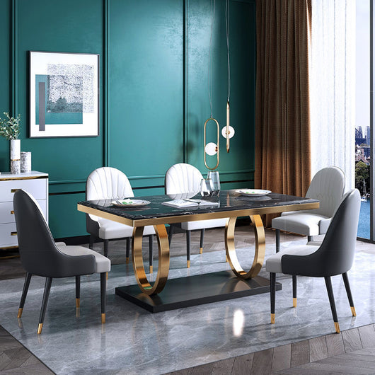 Conjunto de Comedor Moderno en Pizarra: Mesa y Sillas Elegantes - Image 8