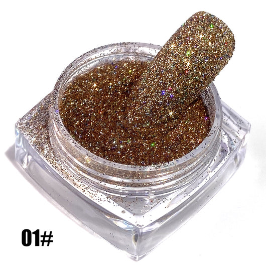 Decoración de Manicura con Polvo Brillante y Tela de Lana Comestible - Image 18