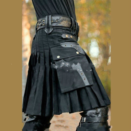 Falda Corta Retro Medieval para Hombre - Estilo Inglés Clásico - Image 2