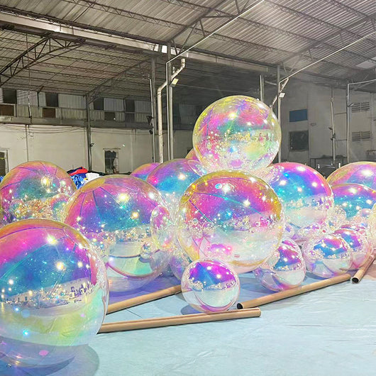Bola Espejo Inflable Navideña Doble Capa para Eventos y Decoración - Image 3