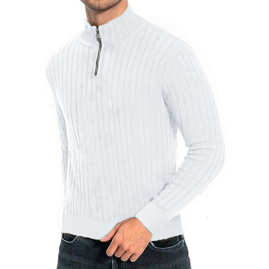 Suéter de Cuello Alto con Cierre para Hombre - Comodidad Casual - Image 6