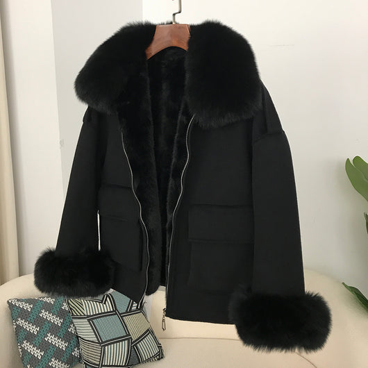 Abrigo de Lana Reversible Grueso para Otoño e Invierno - Image 32