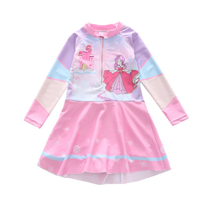 Traje de Baño Infantil Estilo Vestido con Mangas Largas - Image 4