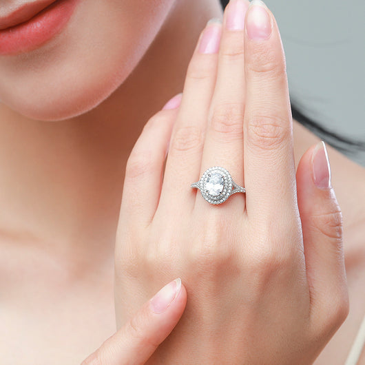 Anillo de Plata 925 con Diamante Talla Esmeralda - Image 8