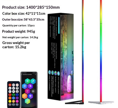 Lámpara de Piso Ambiental RGB con Bluetooth para Dormitorio - Image 4