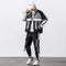 Conjunto Esportivo Juvenil de Duas Peças com Jaqueta e Calça Multibolsos