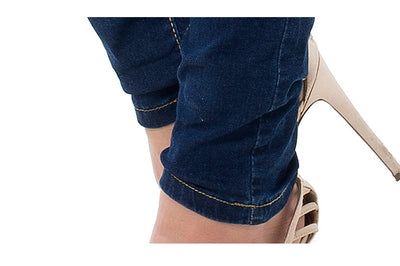 Pantalones Skinny Denim Rotos Estilo Estadounidense - Image 11