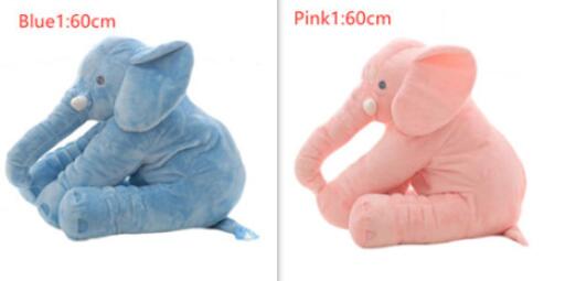 Pink 60cm and yellow 40cm elephant plush dolls, soft comfort pillows for babies and kids. - Image 51