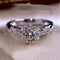 Women's Vintage Hollowed-out Moissanite Diamond Ring 1Carat Size9