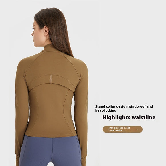 Cardigan Deportivo Ajustado de Manga Larga para Yoga