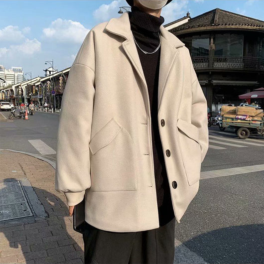 Abrigo Gabardina Casual Versátil para Hombre - Corte Relajado Primavera Otoño - Image 8