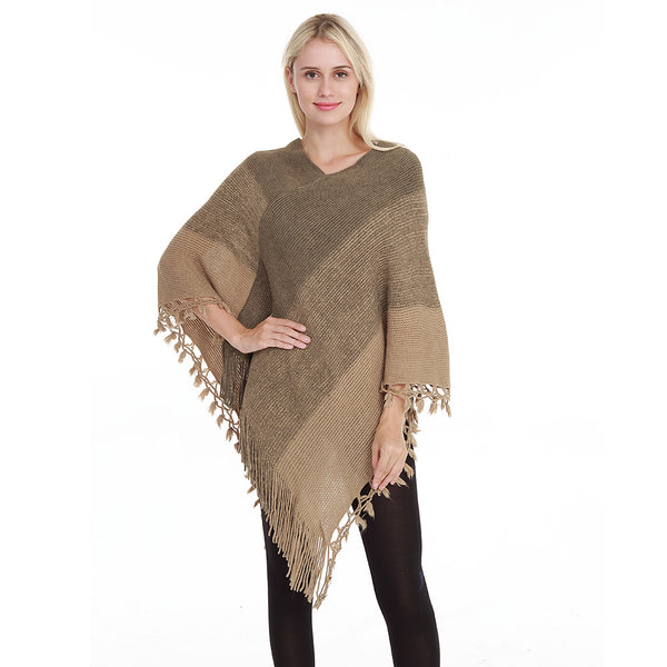 Lona Impermeable Suelta Extragrande con Flecos Tejidos