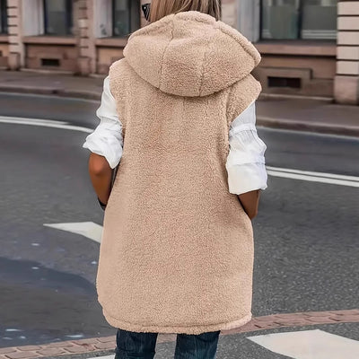 Chaleco Cardigan Reversible Slim Fit Elegante con Capucha - Image 4