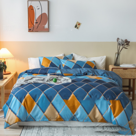 Funda Nórdica y Funda de Almohada con Estampado Geométrico Floral - Image 2