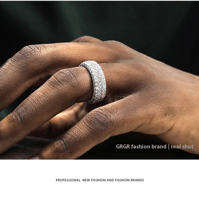 Juego de Anillos de Diamante Hip-hop para Hombre - Diseño Exclusivo - Image 20