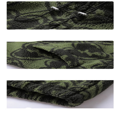 Chaqueta Sherpa Suelta Estilo Hong Kong con Cuello Parado y Estampado Heartbreak - Image 12