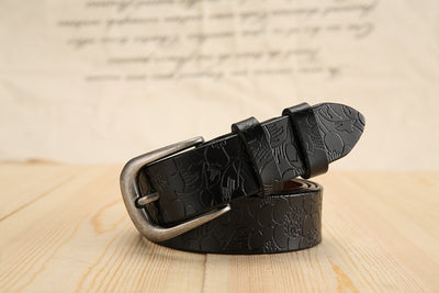 Cinturón de Cuero Grabado para Mujer - Versátil y Elegante - Image 7